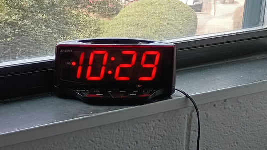 Digital Alarm Clock with Large Red Display