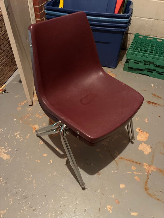Molded Plastic Chair with Metal Legs
