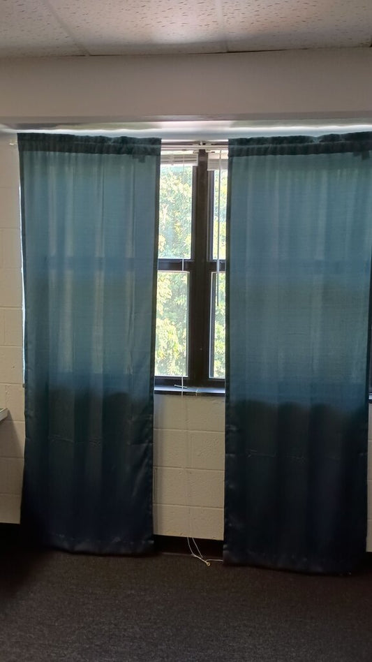 Teal Ombre Window Curtains