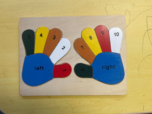 Wooden Hand Puzzle for Number Learning