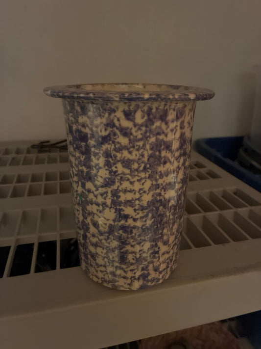 Decorative Purple and Yellow Ceramic Pot