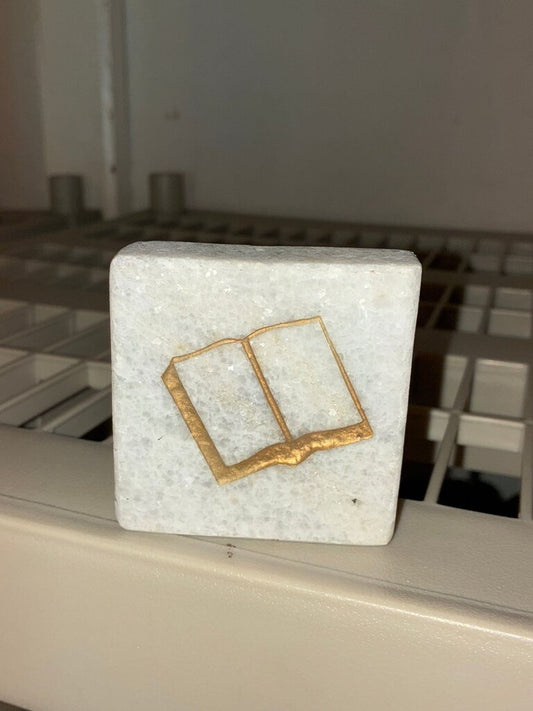 Marble Book Sculpture