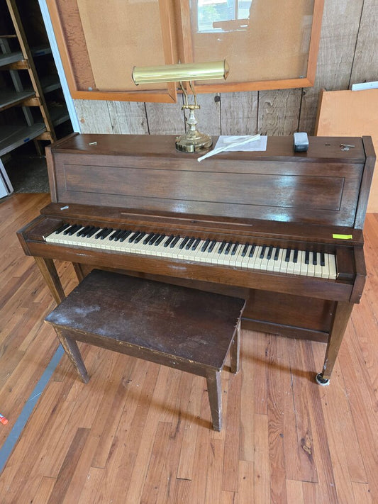 Used Wooden Piano with Bench