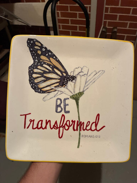 Be Transformed Butterfly Decorative Plate