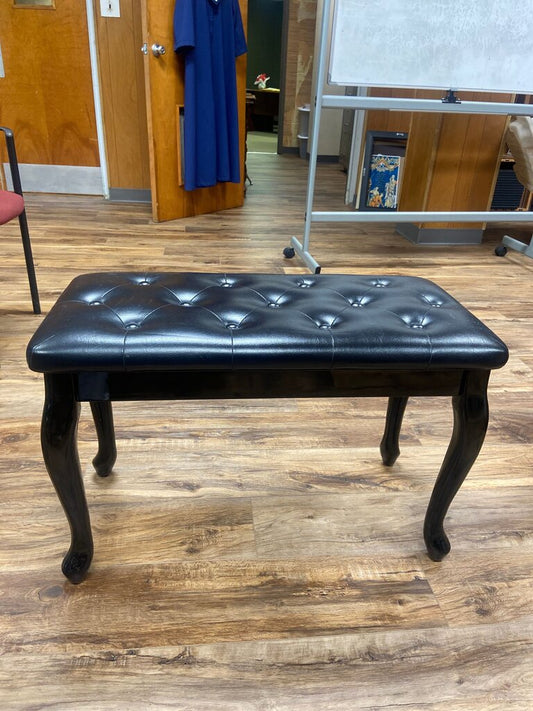 Black Tufted Ottoman Bench