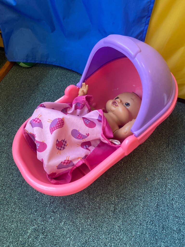 Doll Cradle with Baby Doll