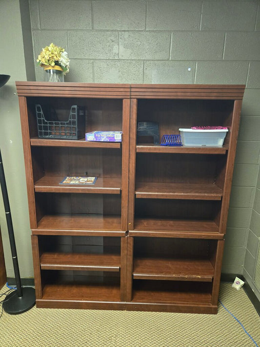 Wooden Bookshelf with Multiple Shelves