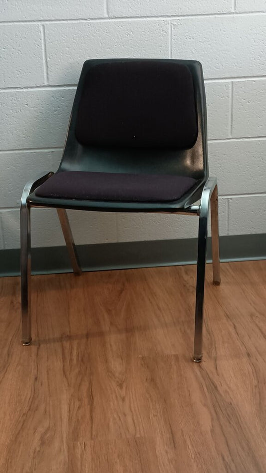 Modern Black and Chrome Dining Chair