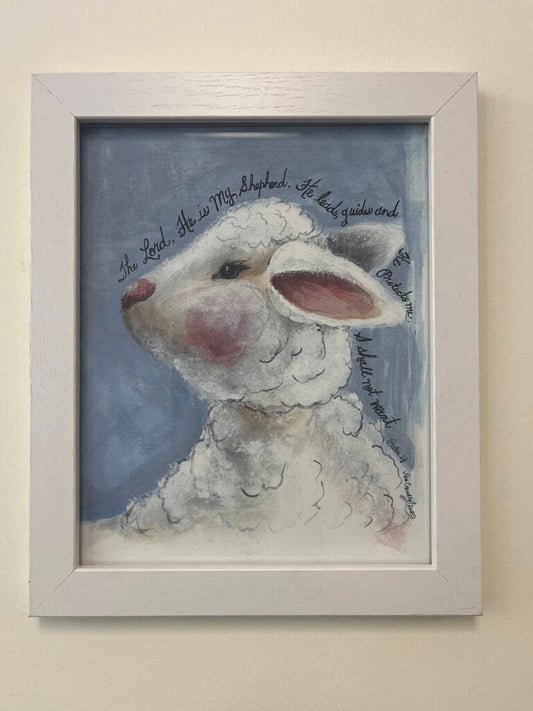 Sheep Wall Art with Biblical Quote
