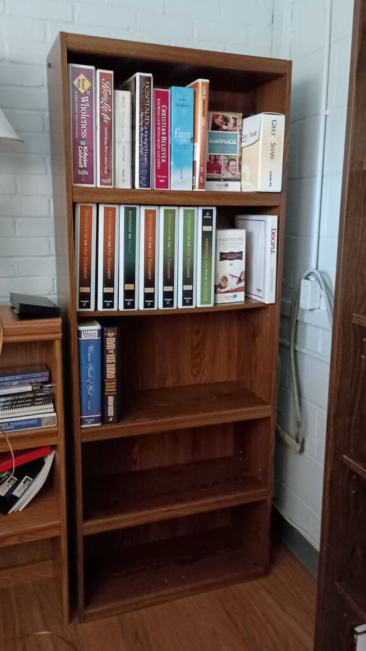 Wooden Bookcase with Shelves