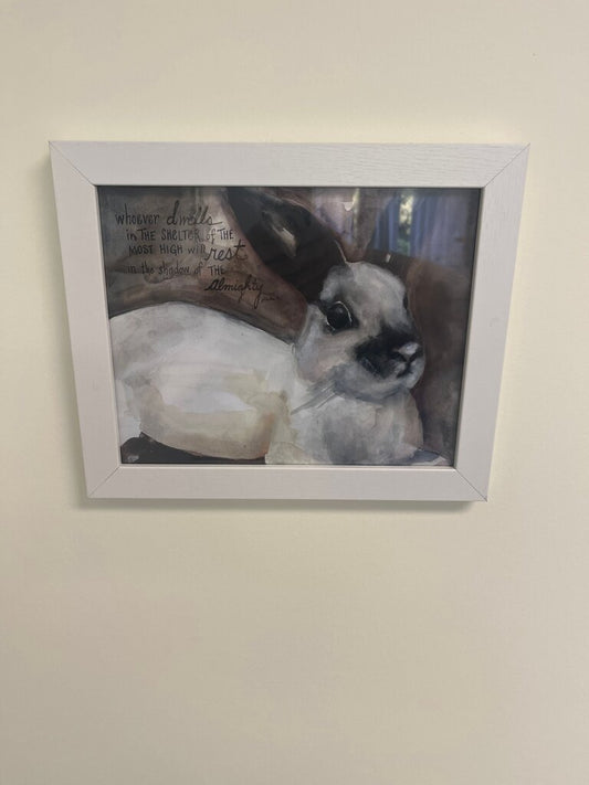 Framed Rabbit Art Print