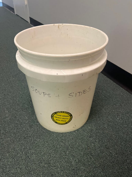 White Food Storage Bucket