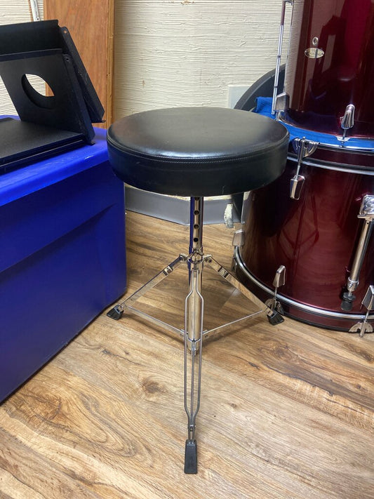 Adjustable Black Drum Throne Stool