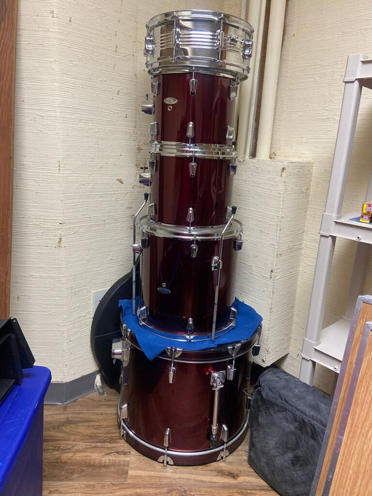Burgundy Drum Set