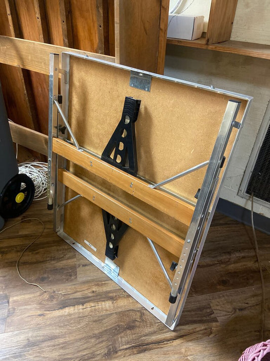 Folding Table with Wooden Top