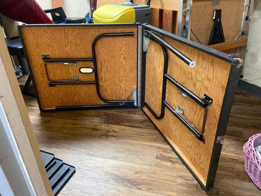 Folding Table with Wood Grain Finish