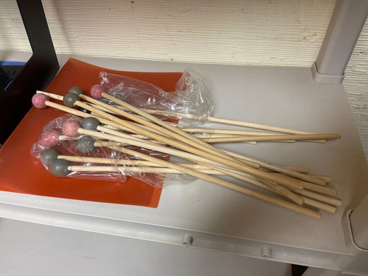 Colorful Wooden Mallets with Sticks