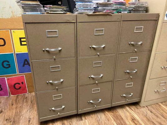 Tan 4-Drawer File Cabinet