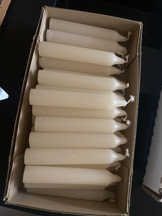 Pack of White Taper Candles