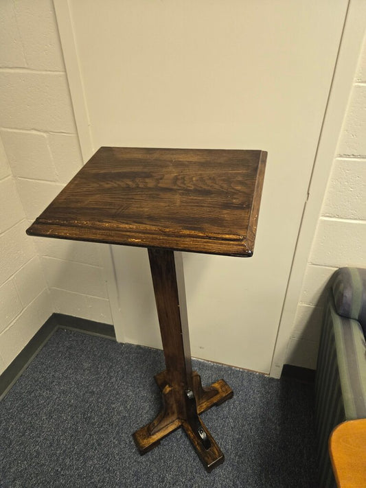 Wooden Adjustable Height Side Table
