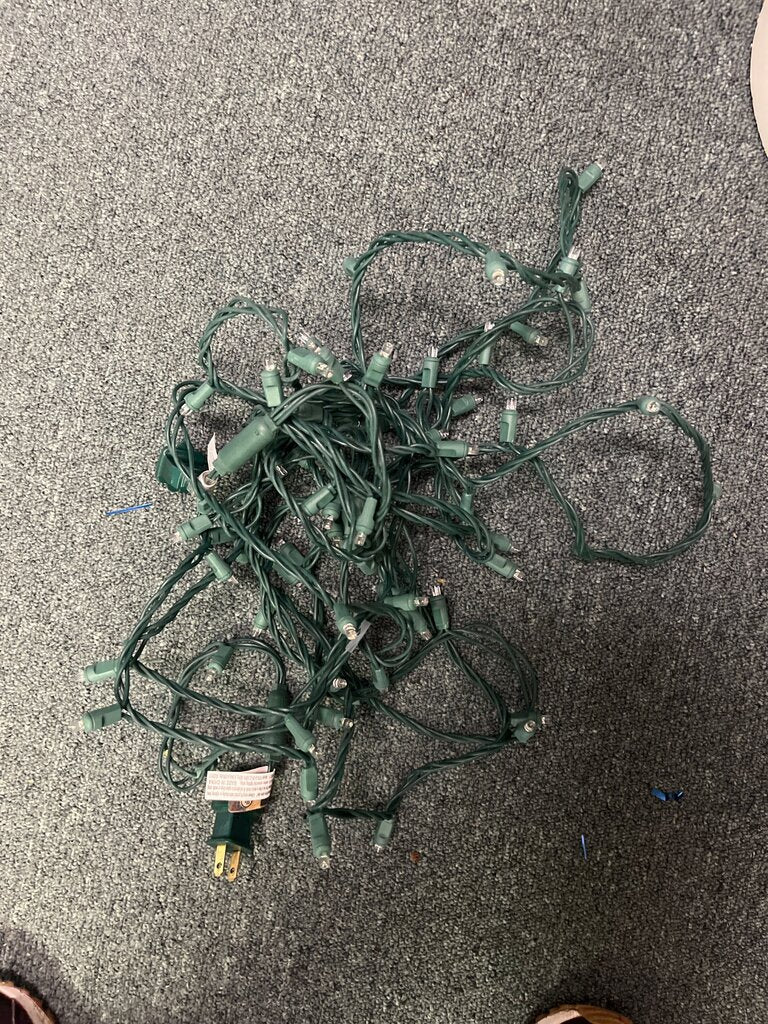Green Christmas Light String