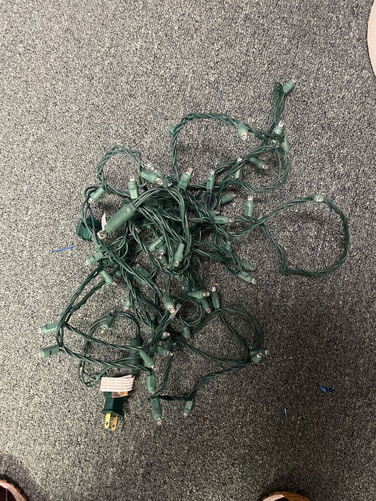 Green Christmas Light String