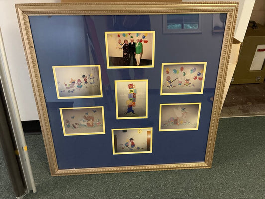 Framed Childrens Artwork Display