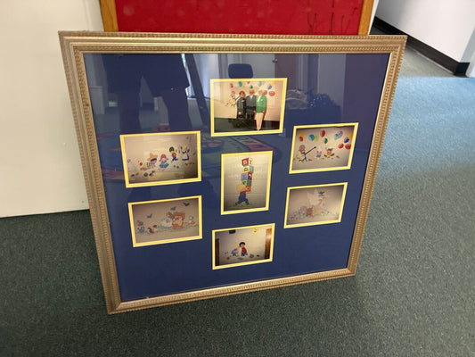 Framed Childrens Art Collage