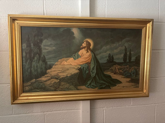 Religious Art Print of Jesus in Prayer