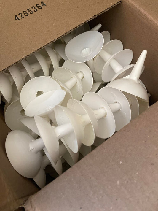 White Plastic Funnel Caps