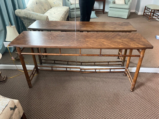 Vintage Bamboo Console Table