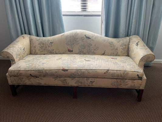 Vintage Floral Upholstered Sofa