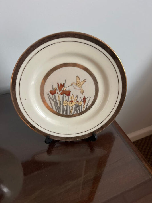 Decorative Hummingbird and Iris Plate