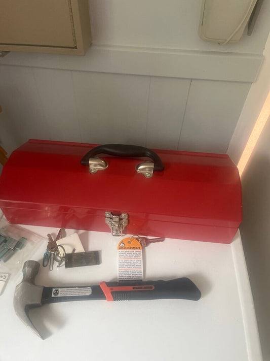 Red Toolbox with Hammer