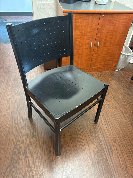 Black Perforated Modern Chair