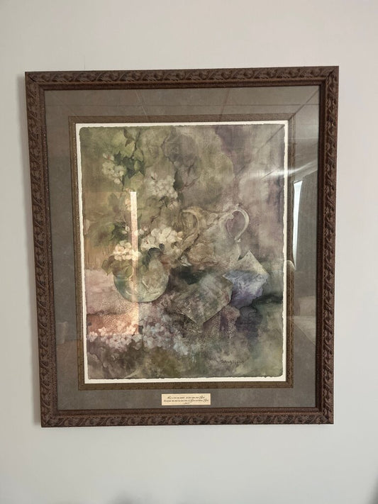 Framed Floral Watercolor Art