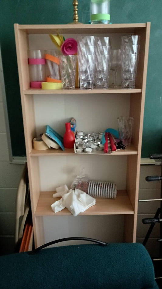 Multi-Use Storage Shelf with Glass Accessories