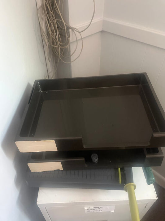 Stackable Black Storage Trays