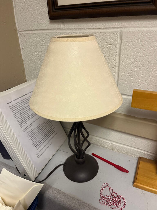 Table Lamp with Cream Shade