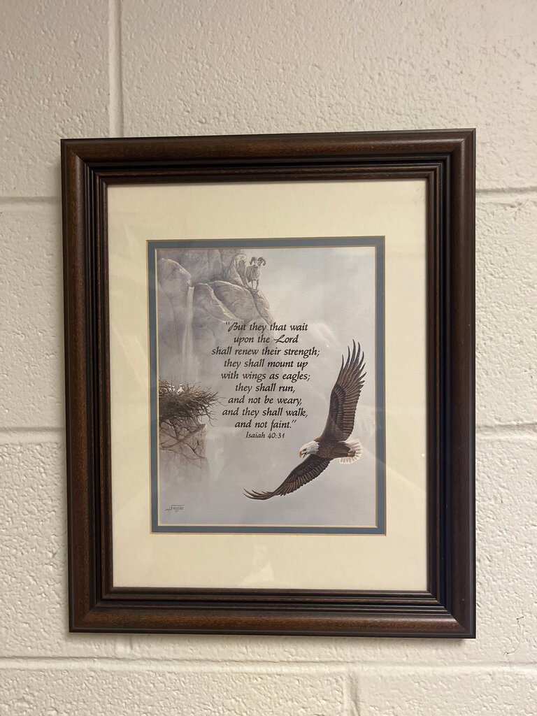 Eagle Artwork with Inspirational Verse