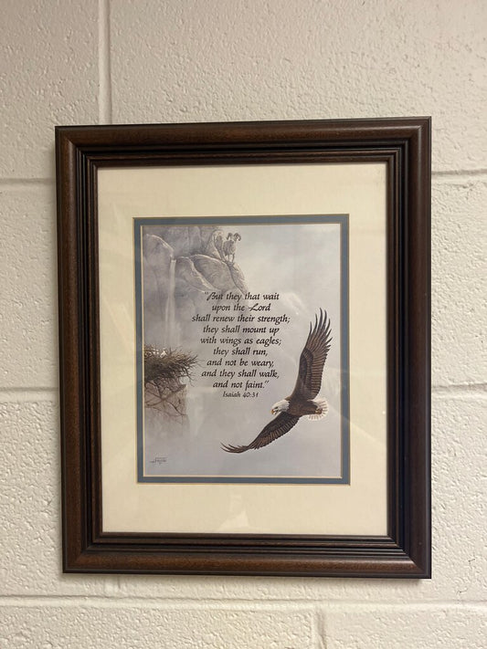 Eagle Artwork with Inspirational Verse