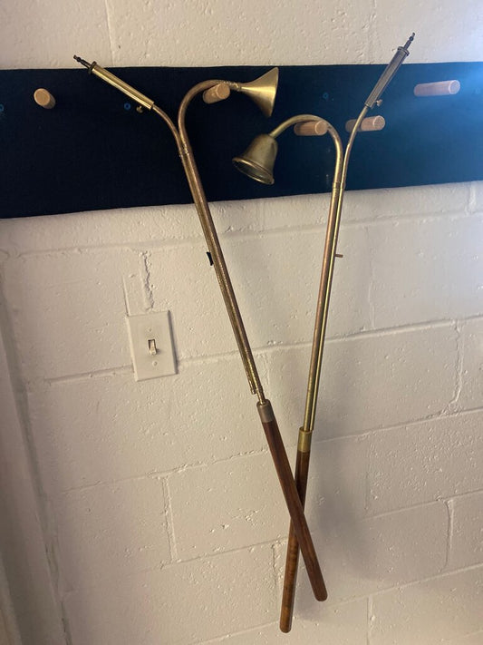 Antique Brass Telescoping Horn Walking Canes