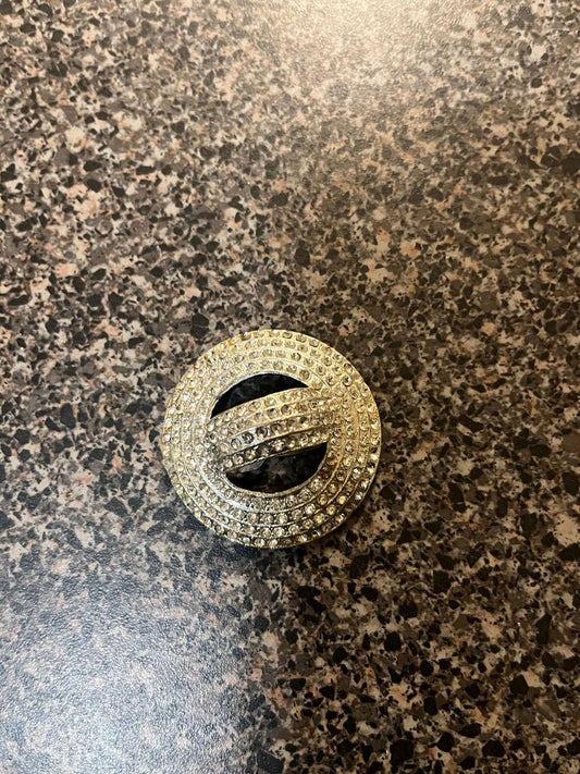 Rhinestone Encrusted Belt Buckle