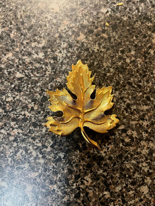 Gold Leaf Brooch