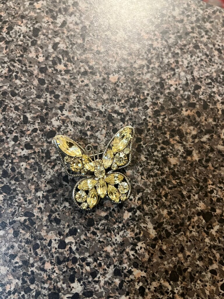 Yellow Butterfly Brooch