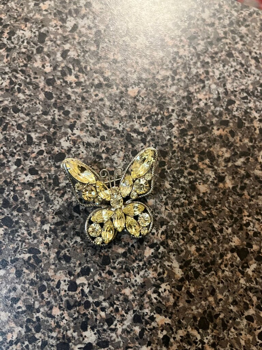Yellow Butterfly Brooch