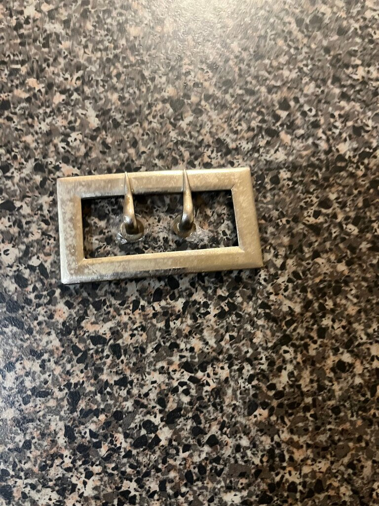 Silver Earrings in Rectangular Setting