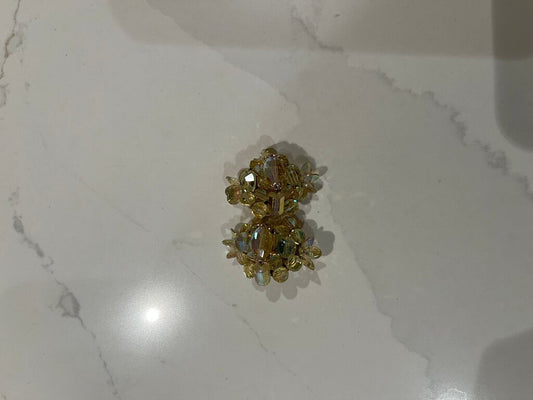 Vintage Yellow Decorative Brooch