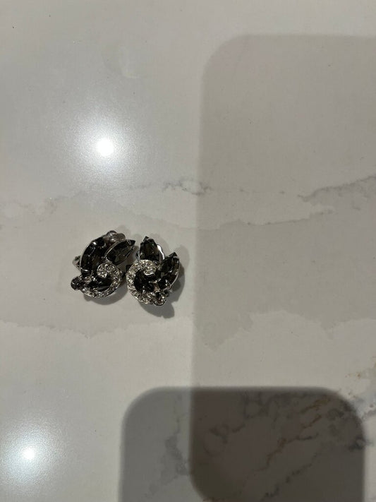 Metallic Floral Clip-On Earrings