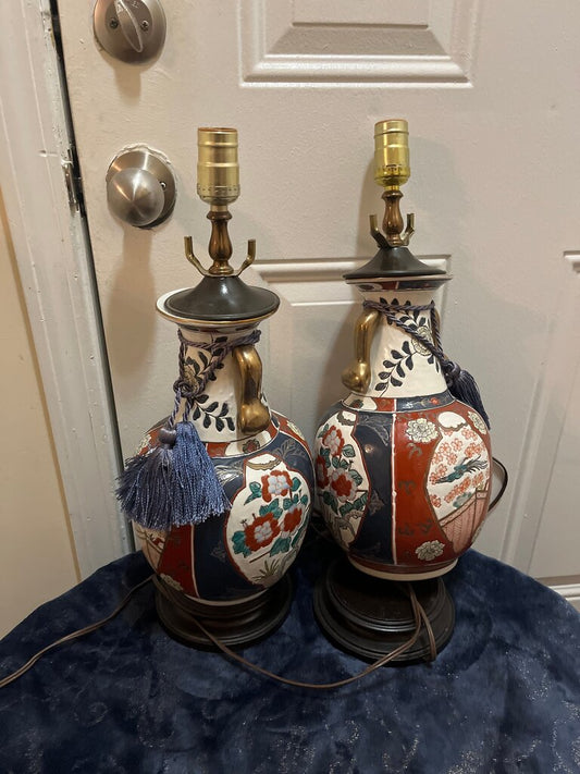 Vintage Chinese Porcelain Table Lamps